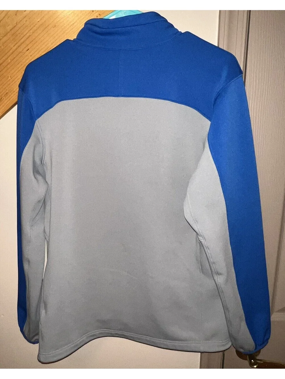 THE NORTH FACE Mens Small Track Jacket Flashdry Full Zip Blue/Gray Lightweight